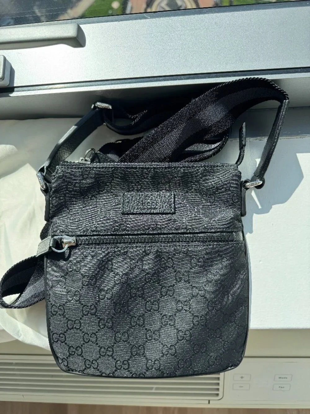 Gucci GG Canvas Flat Crossbody Bag